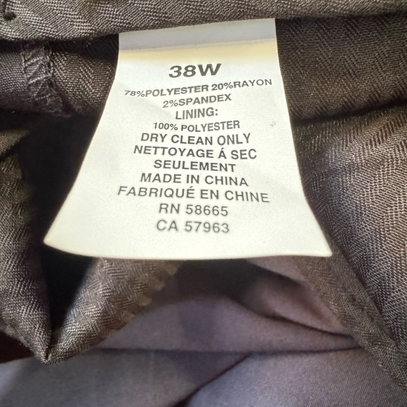 NORDSTROM Navy Trim Fit Stretch Wool Tuxedo Dress Pants Size 38W NWT - Picture 9 of 9